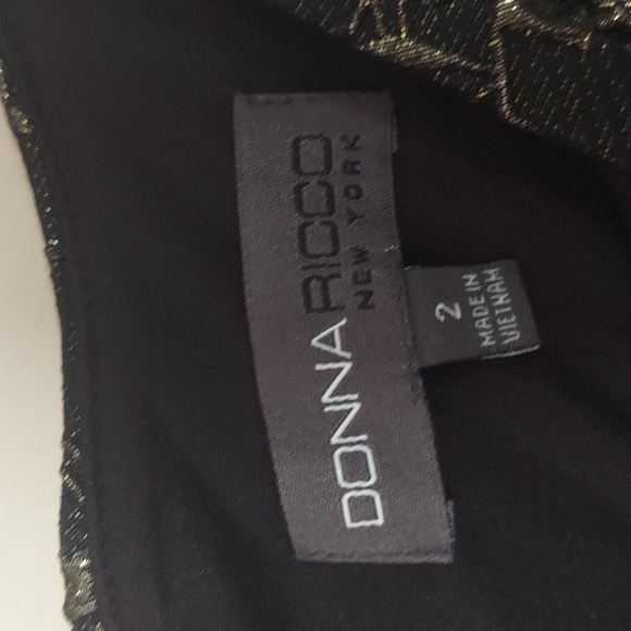 Donna Ricco|New York Matallic Floral Stretch Brocad Dress - Picture 5 of 6